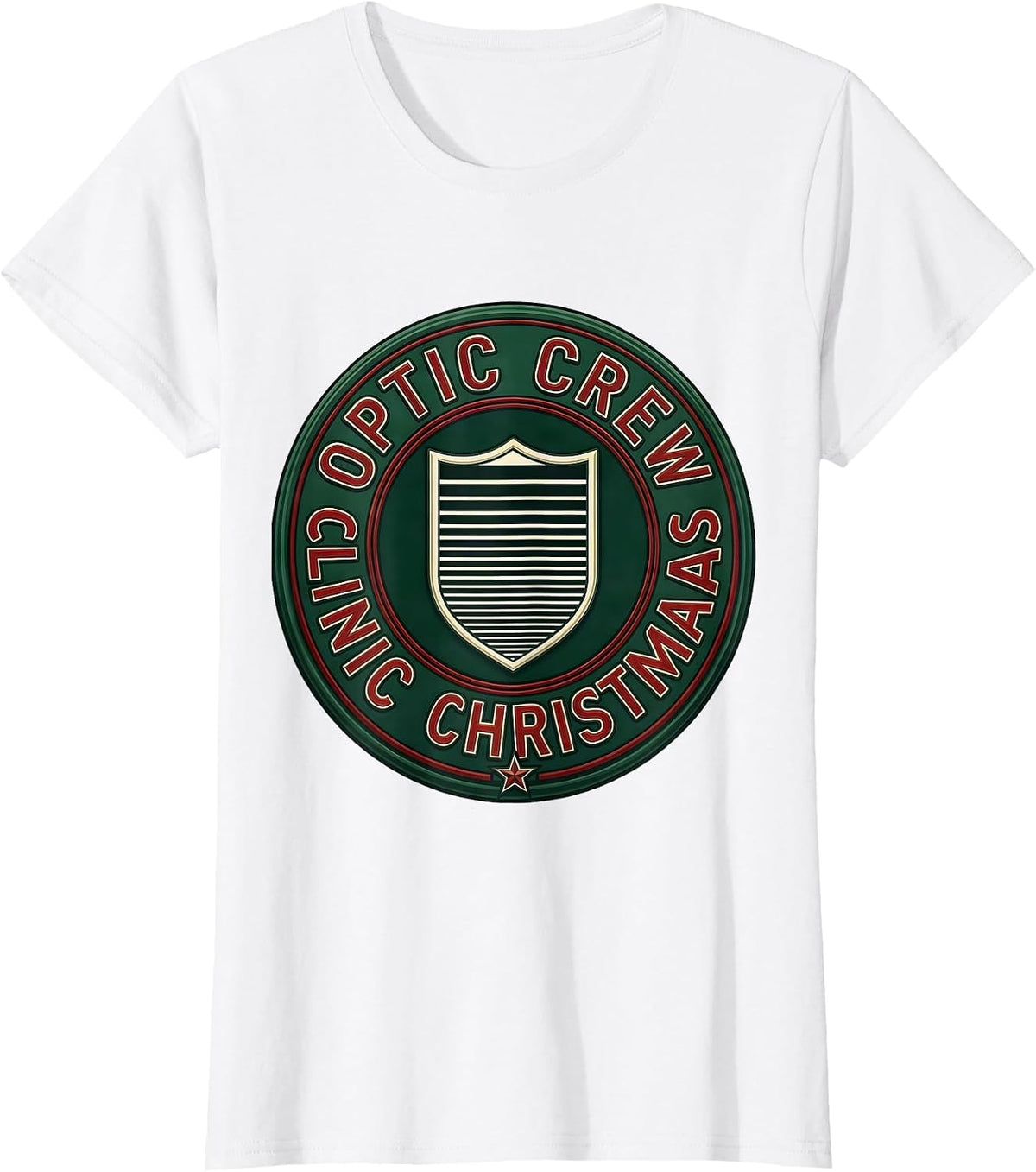 Optic Crew Clinic Christmas Optometrist Eye Doctor Humor T-Shirt - White
