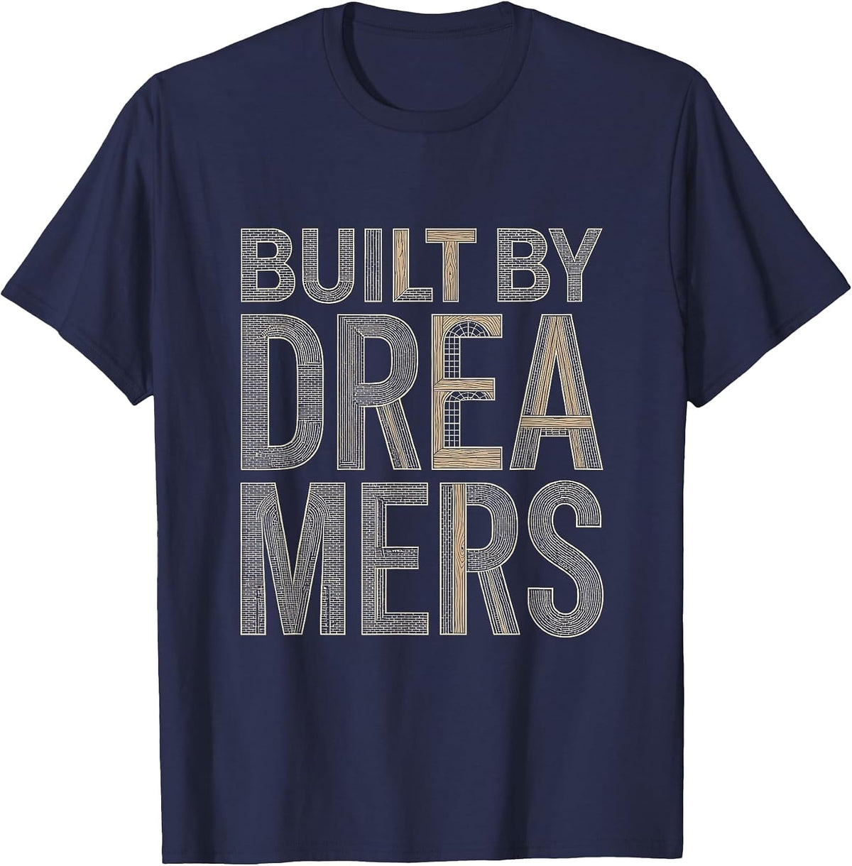 Men's Reveur House Built by Dreamers Graphic Design T-Shirt - Navy Blue