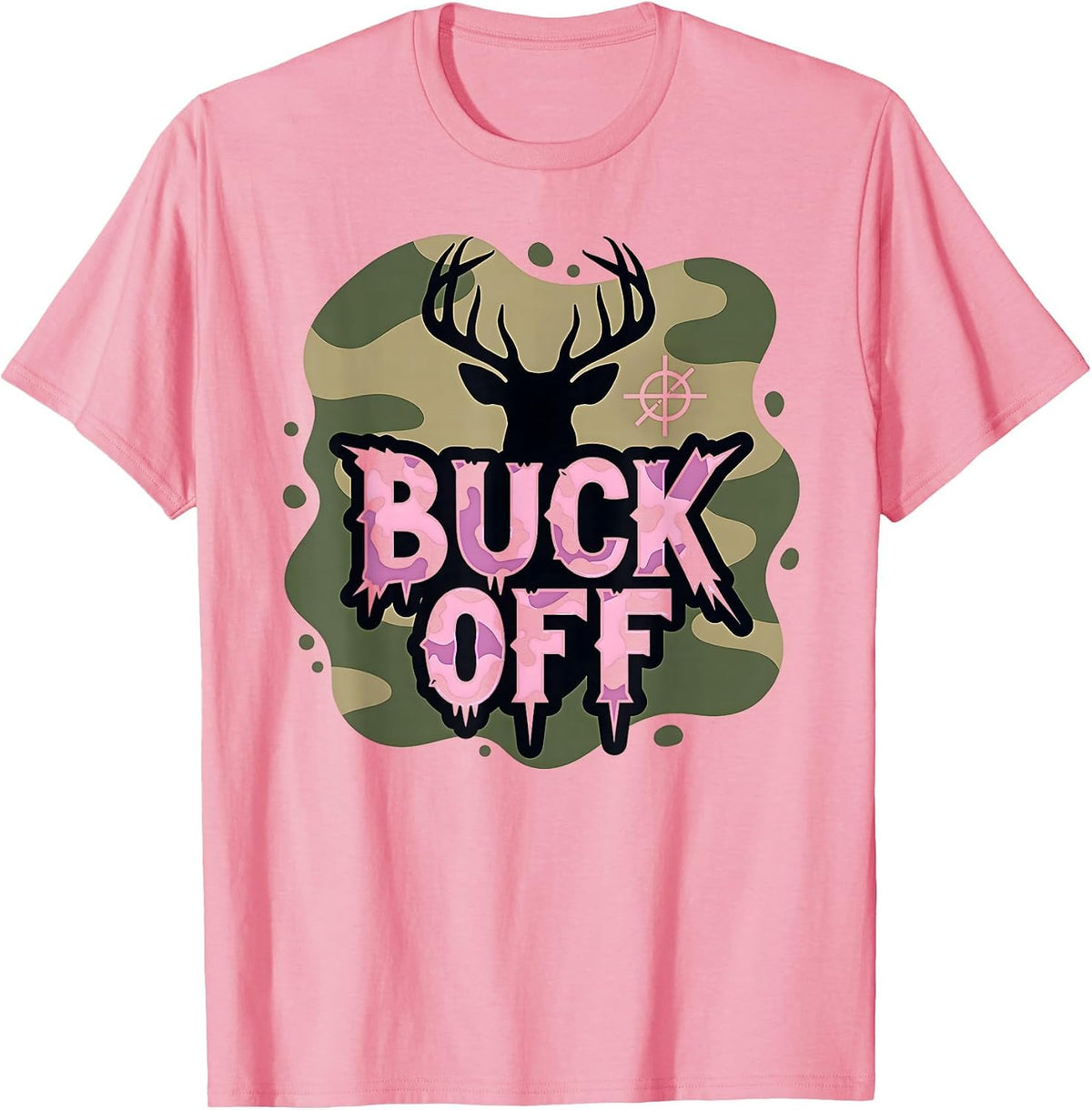 Mademark Hunting & Deer T-Shirt - Pink-girls Camo Buck Off Hunting