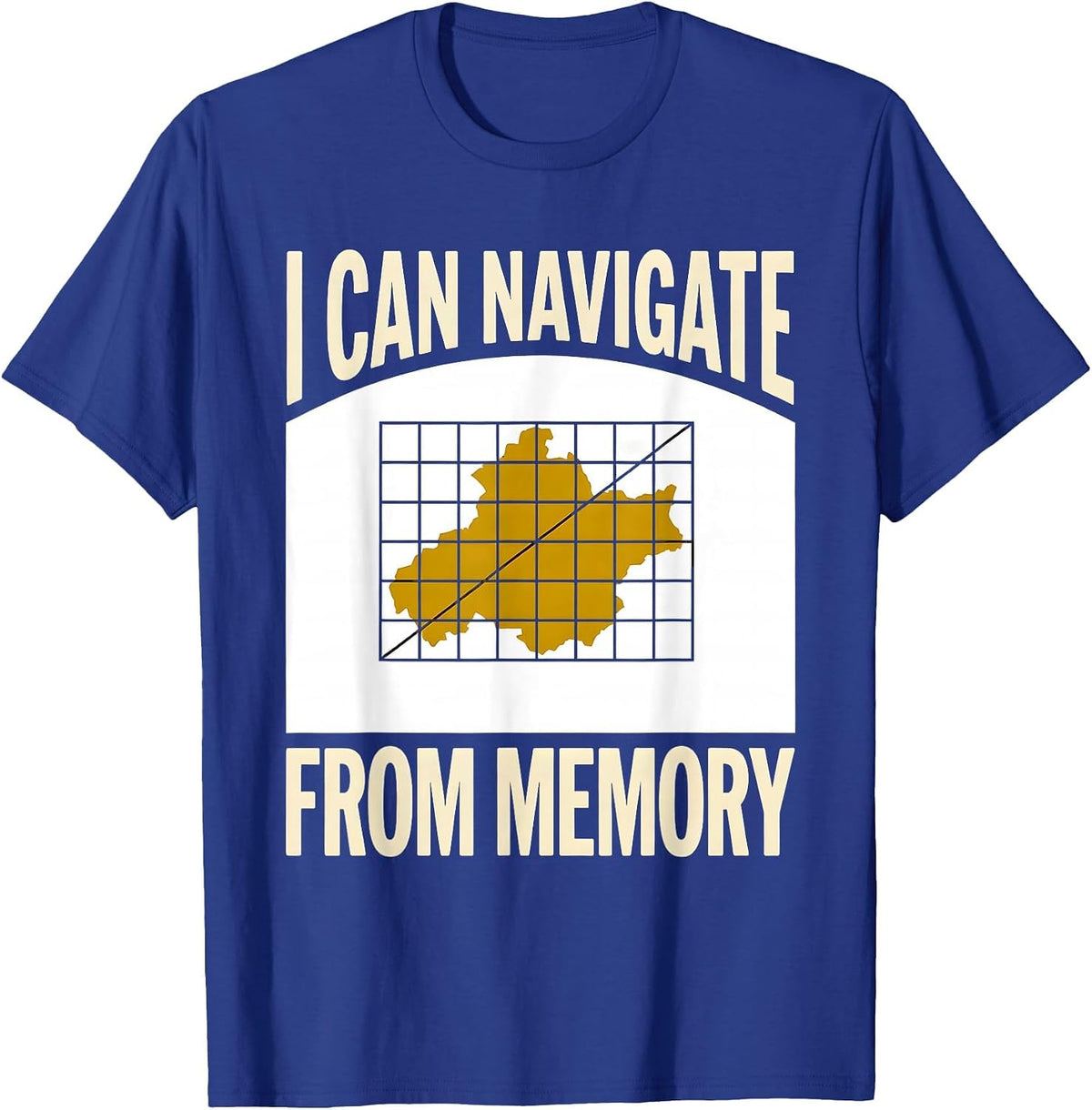Men's I Can Navigate From Memory Funny History Teacher Gift T-Shirt - Royal Blue