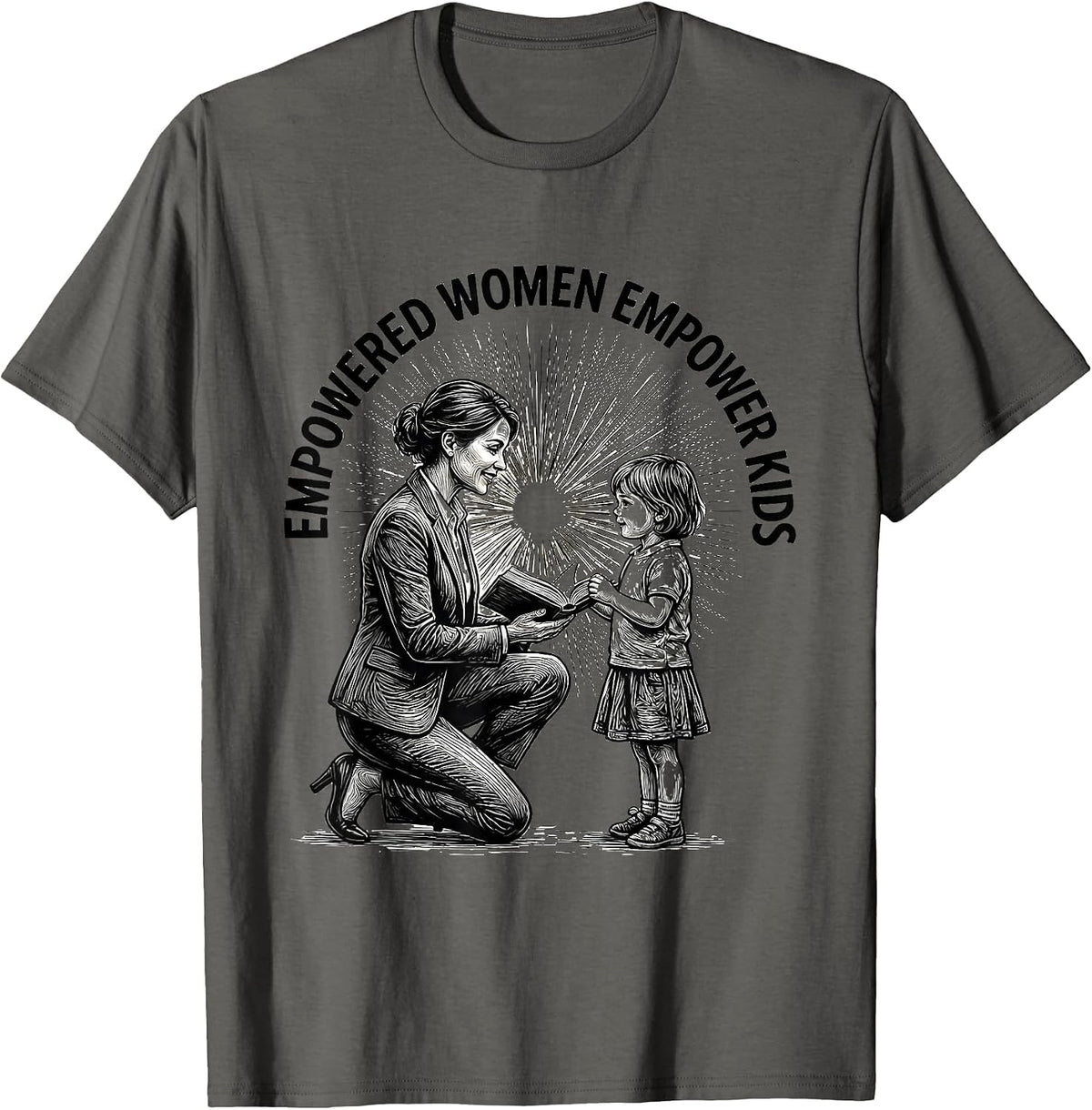Men's Empowered Women Empower Kids Paraprofessional T-Shirt - Asphalt Grey