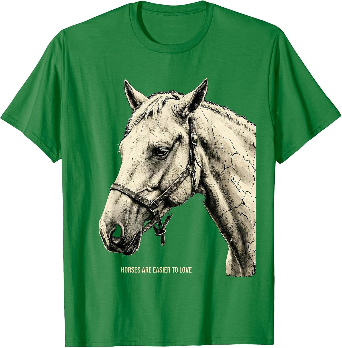 Men's Horses Are Easier To Love Funny Horse Lover Girl Boho T-Shirt - Kelly Green