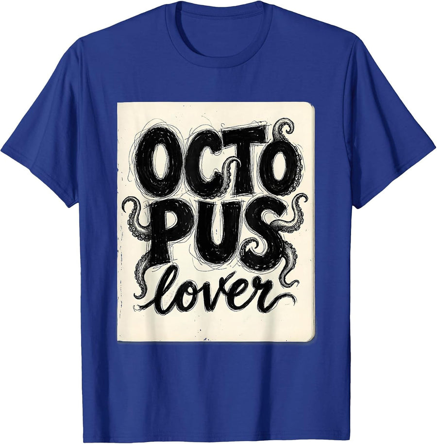 Octopus Lover Graphic Design for Sea Life Fans T-Shirt - Royal Blue