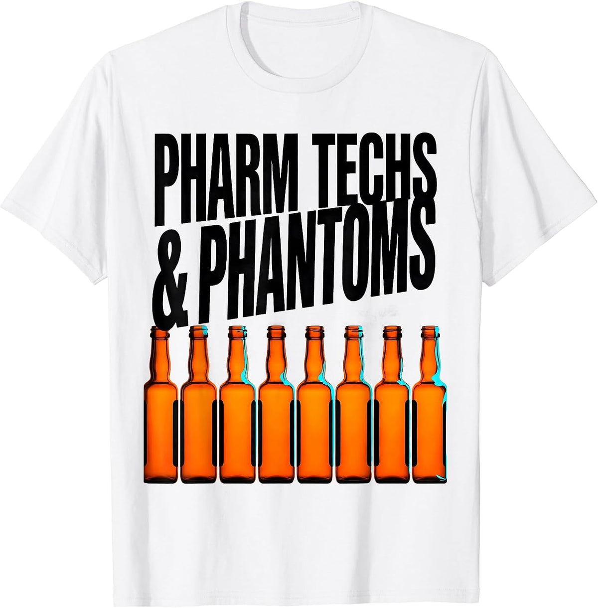 Men's Pharm Techs & Phantoms New Wave Pharmacy Tech Halloween T-Shirt - White
