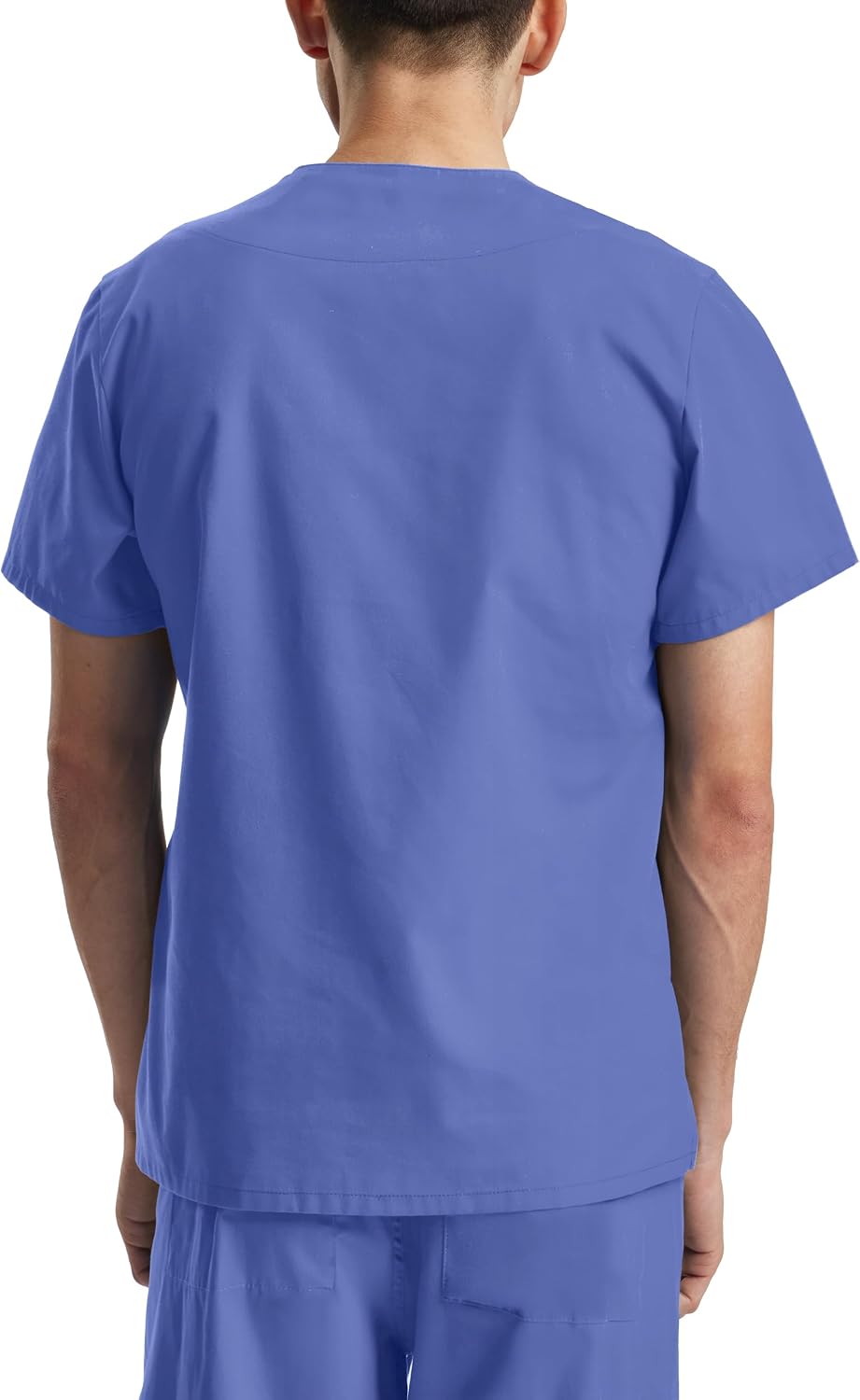 Landau Essentials Unisex Relaxed Fit Durable Breathable 3-Pocket V-Neck Scrub Top with Chest Pocket LT121 - size chart