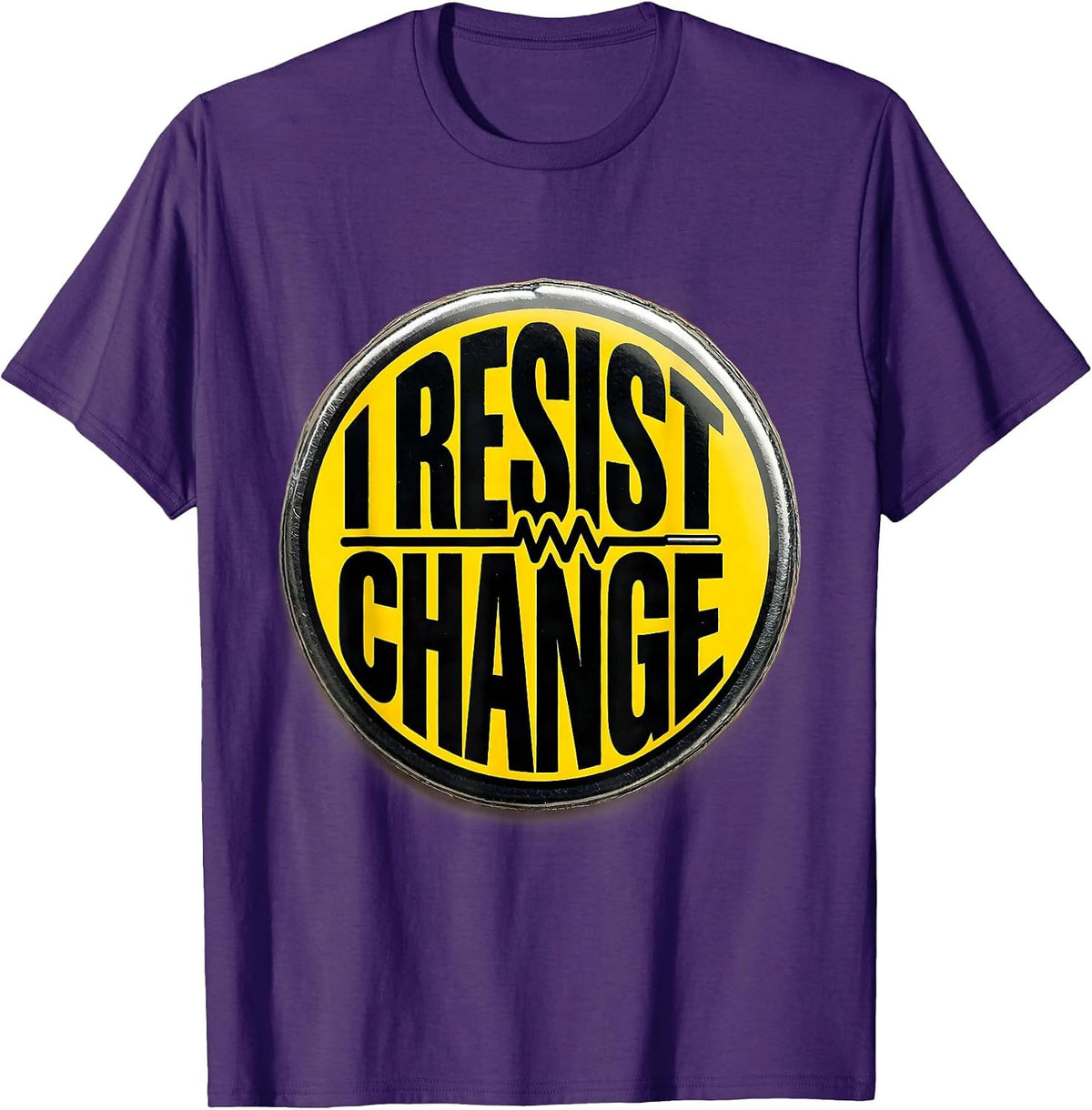 I Resist Change Funny Electrician Lineman Trade Humor T-Shirt - Purple