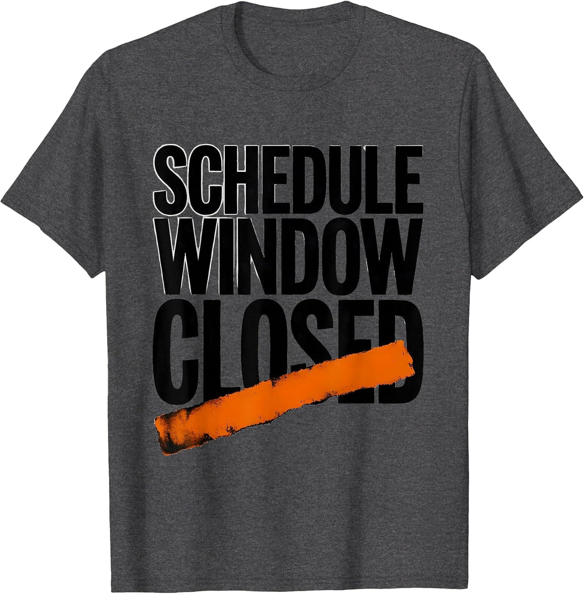 Men's Schedule Window Closed Funny School Counselor Retro Groovy T-Shirt - Dark Heather Grey