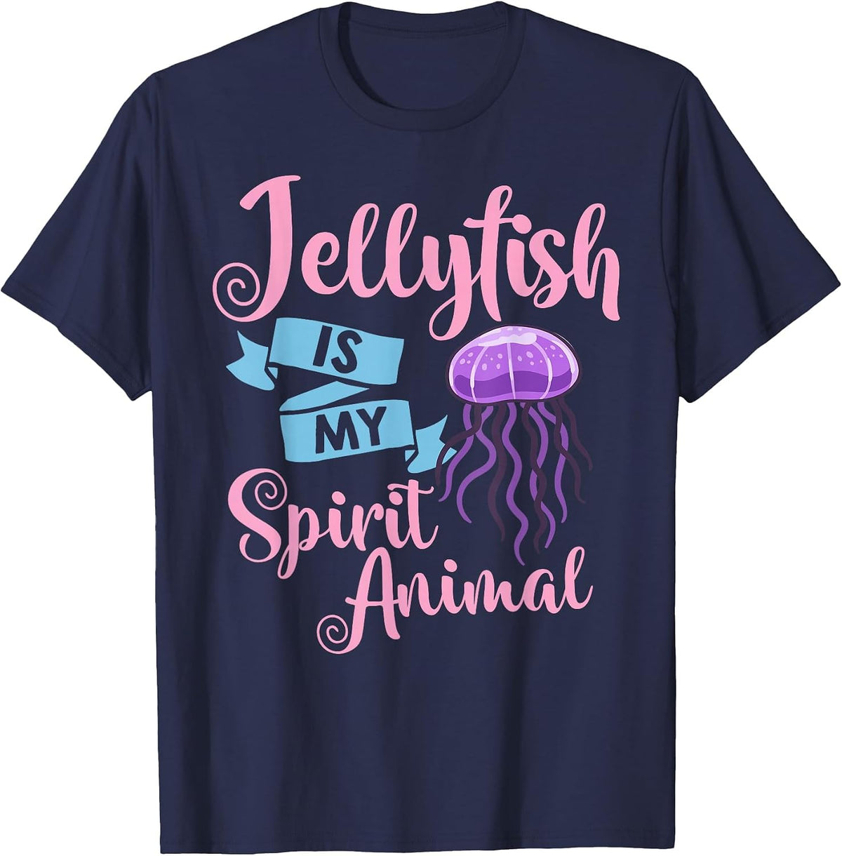 Jellyfish Jelly Fish Tank Sea Jellies Aquarium T-Shirt - Navy Blue