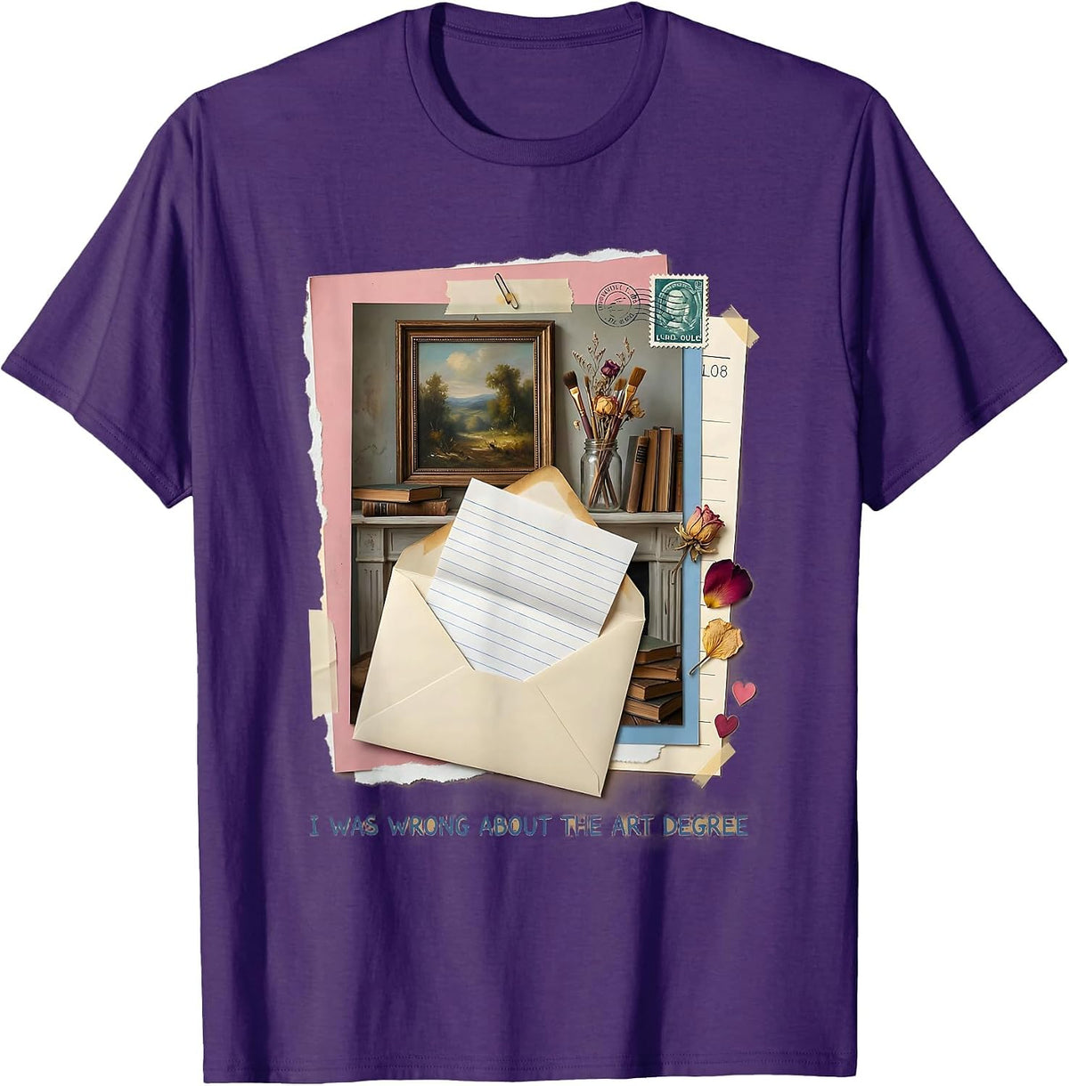 I Was Wrong About The Art Degree Funny Artist Painter T-Shirt - Purple