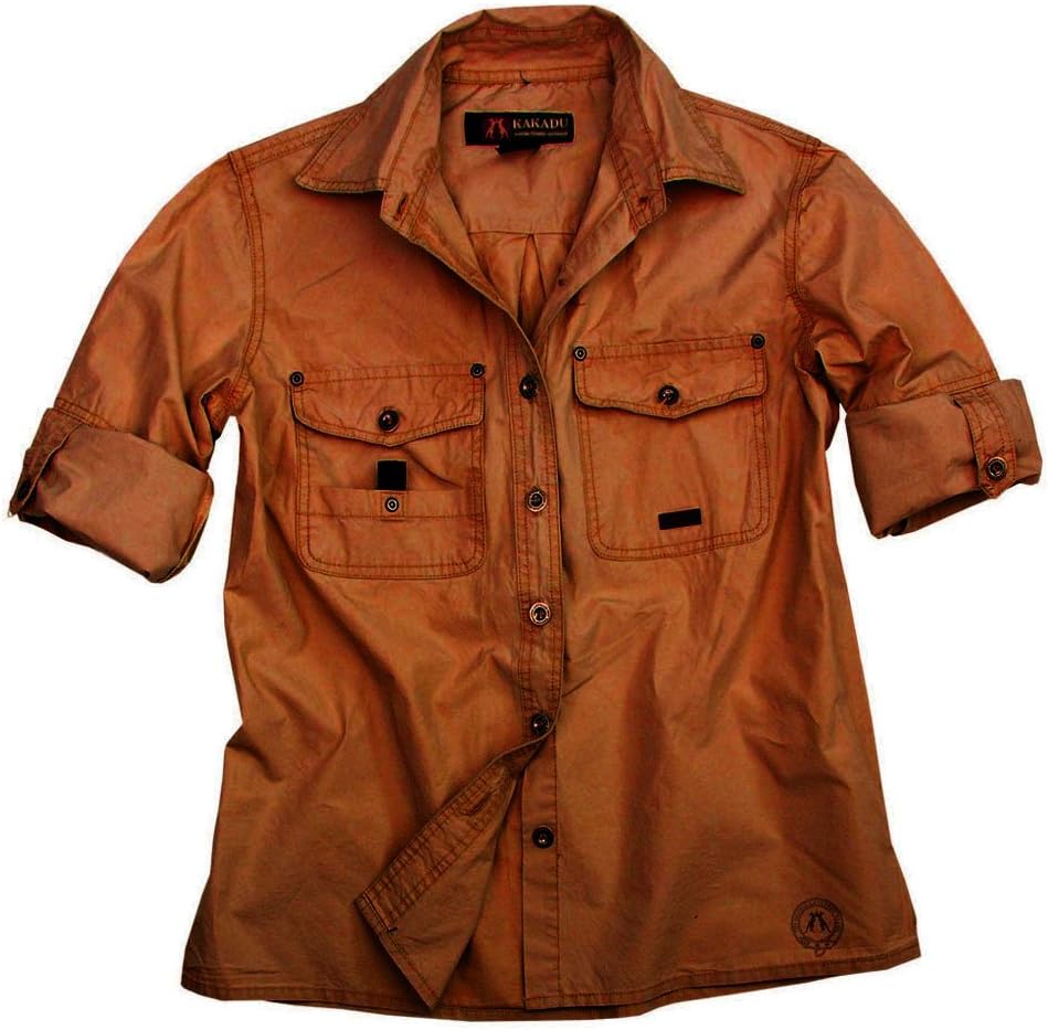 Kakadu Australia Men's Concord Long Sleeve Shirt, Breathable with Roll-Up Sleeve - Mustard