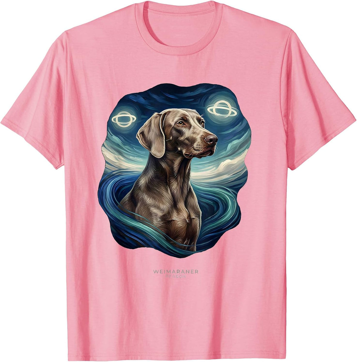 Men's Weimaraner Person Vintage Dog Breed Tribute Gift T-Shirt - Pink