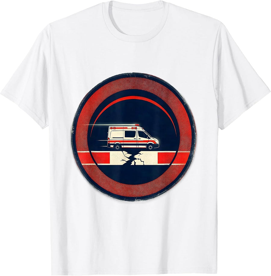 Men's Sealed Ambulance Badge EMT Paramedic Humor Gift T-Shirt - White