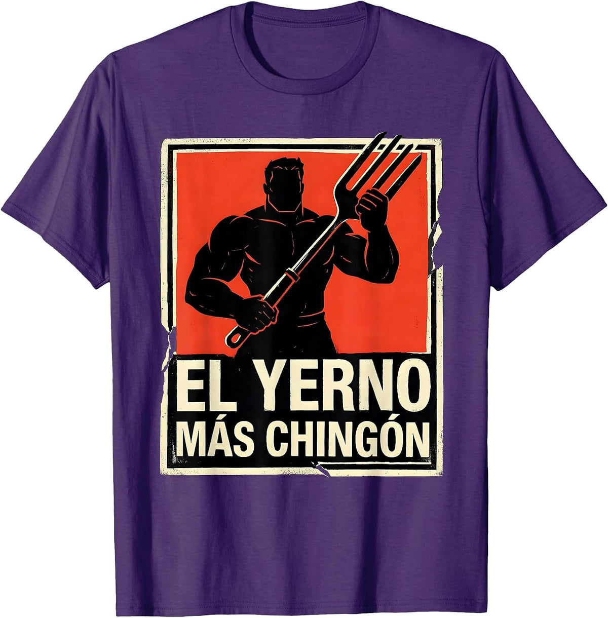 El Yerno Más Chingón Funny Mexican-American Crude Humor T-Shirt - Purple