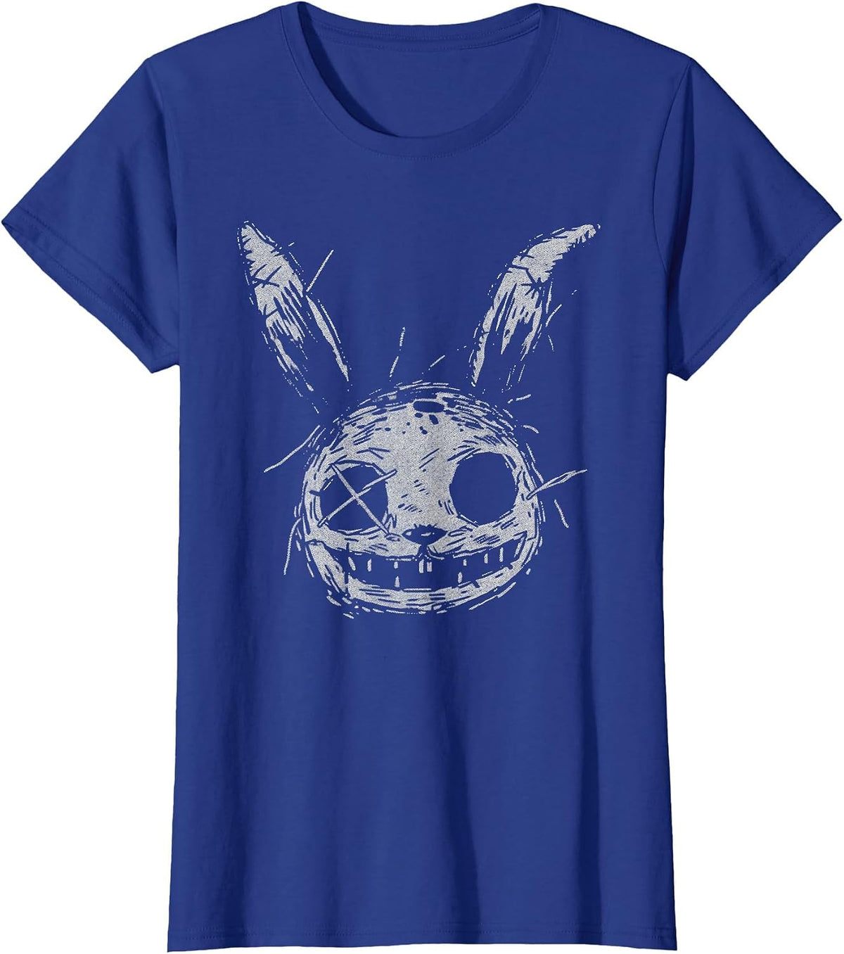 Evil Scary Bunny Rabbit Alt Goth Grunge Horror Aesthetic T-Shirt - Royal Blue