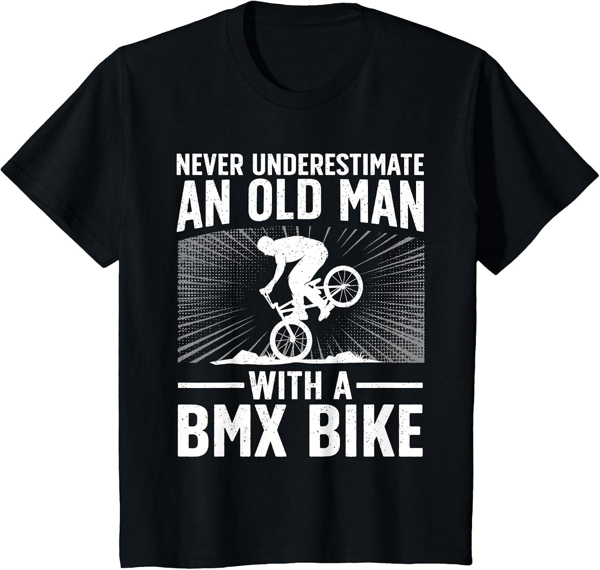Cool BMX Bike Design for Grandpa Men BMX Bike Rider Lover T-Shirt - Black