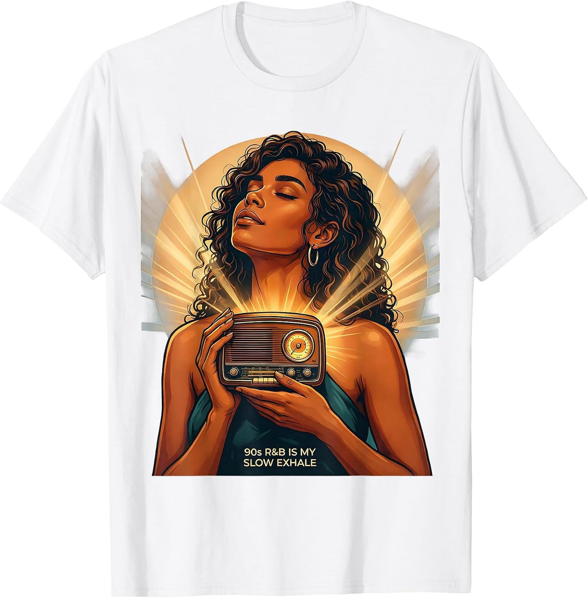 Men's 90s R&B Is My Slow Exhale Nostalgic Retro Music Fan T-Shirt - White