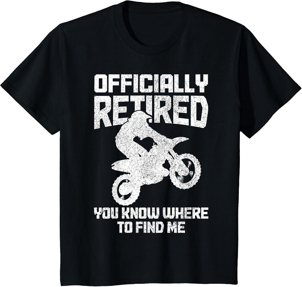 Motocross Retired Funny MX Dirt Bike Retirement T-Shirt - Black