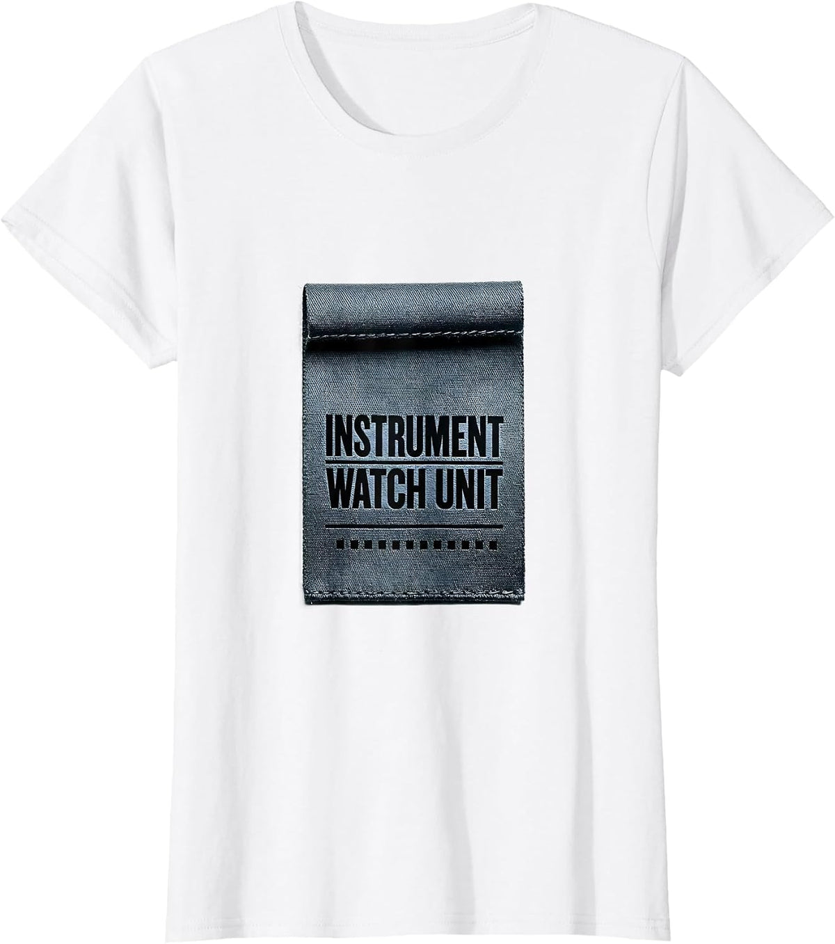 Women's Instrument Watch Unit Minimalist Surgical Tech Scrub Tech T-Shirt - White