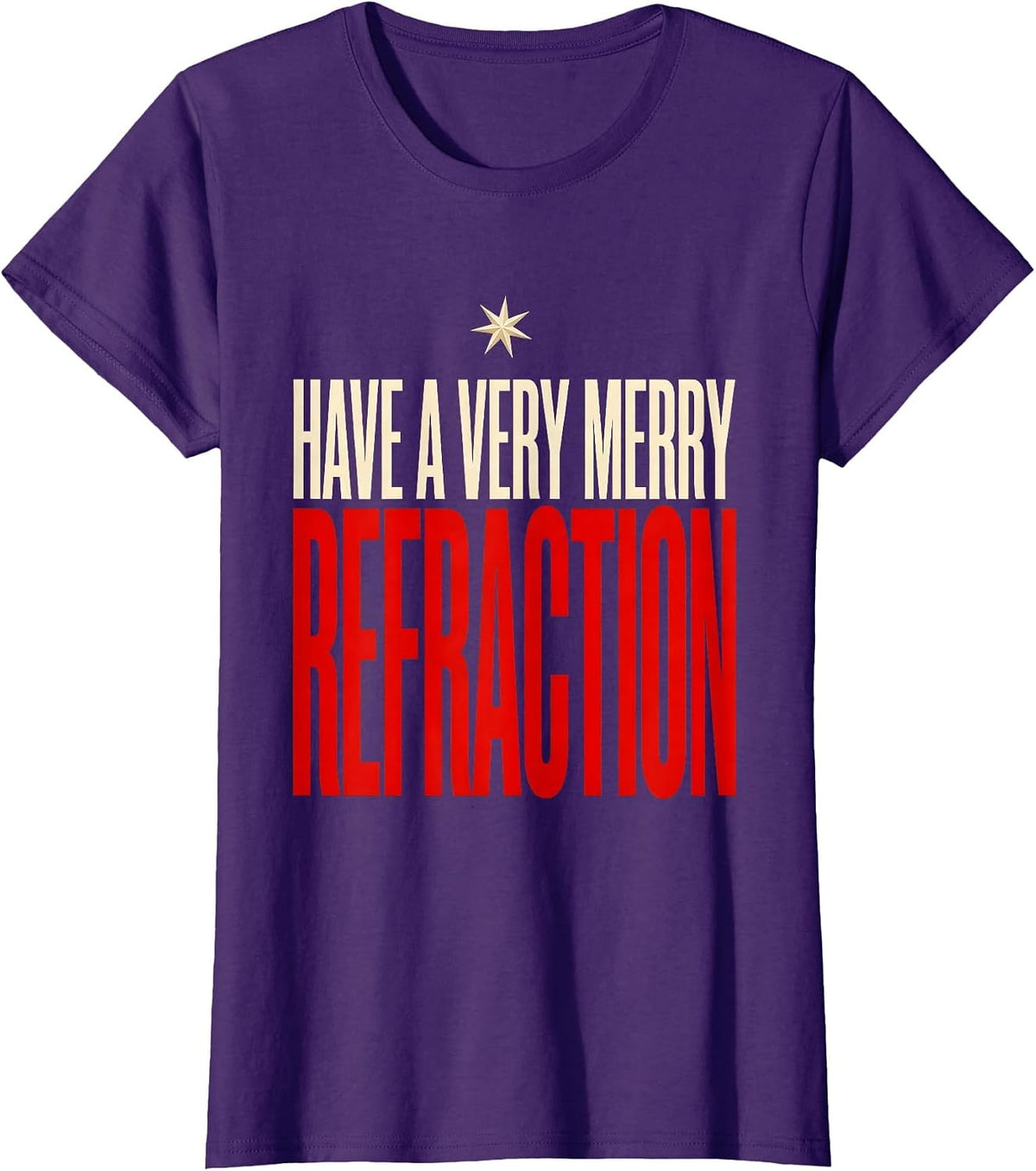 Women's Have A Very Merry Refraction Funny Optometrist Christmas T-Shirt - Purple
