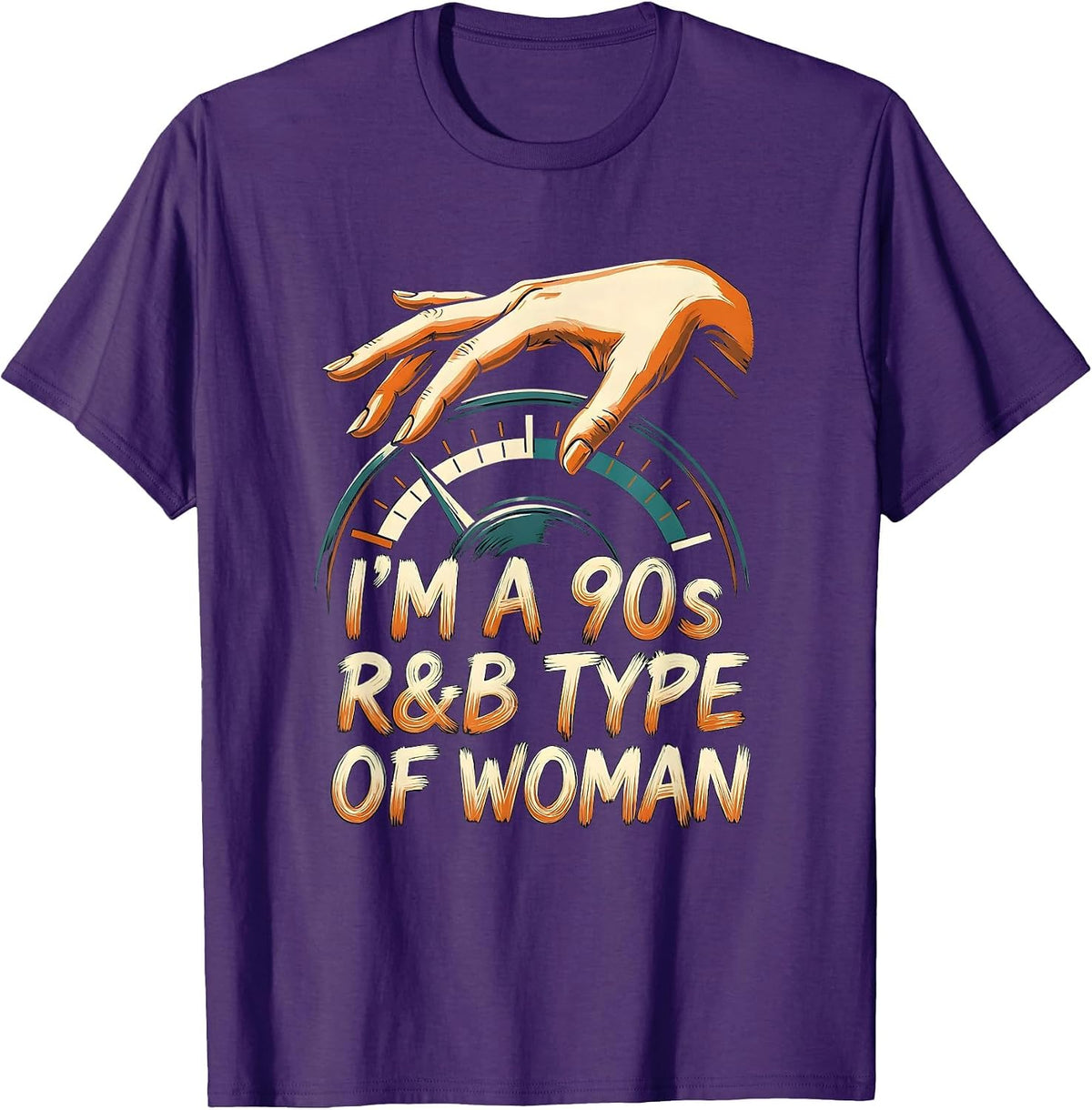 I'm A 90s R&B Type Of Woman Retro Music Hip Hop Soul Fan T-Shirt - Purple