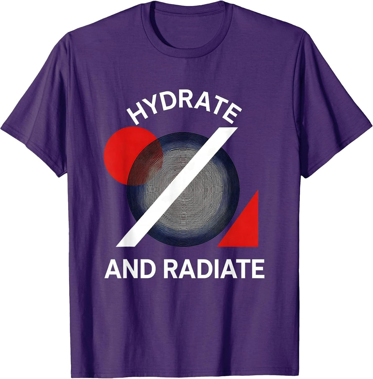 K-Beauty Glass Skin Hydrate and Radiate Design T-Shirt - Purple