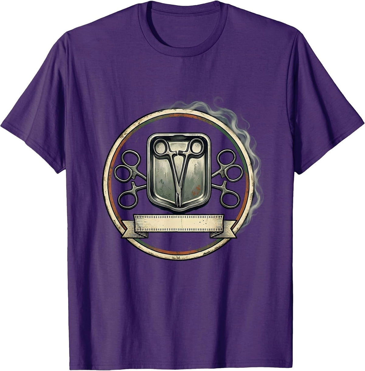 Vintage Surgical Instruments Tech Crew Appreciation Badge T-Shirt - Purple