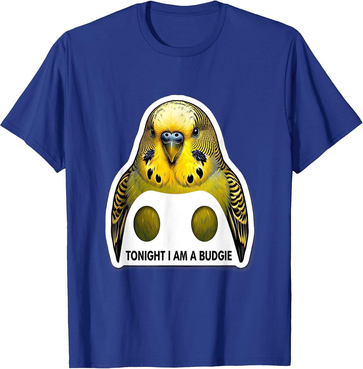 Tonight I Am A Budgie Funny Bird Lover Halloween Costume T-Shirt - Royal Blue