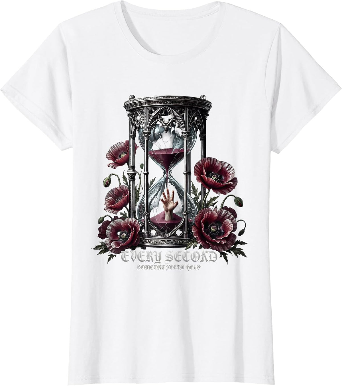 Every Second Someone Needs Help Overdose Awareness T-Shirt - White