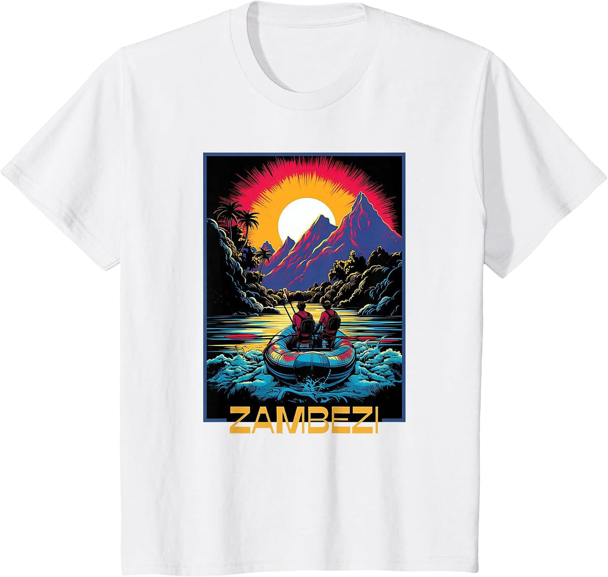 Zambezi River Rafting, Unleash Your Adventure Spirit and Fun T-Shirt - White