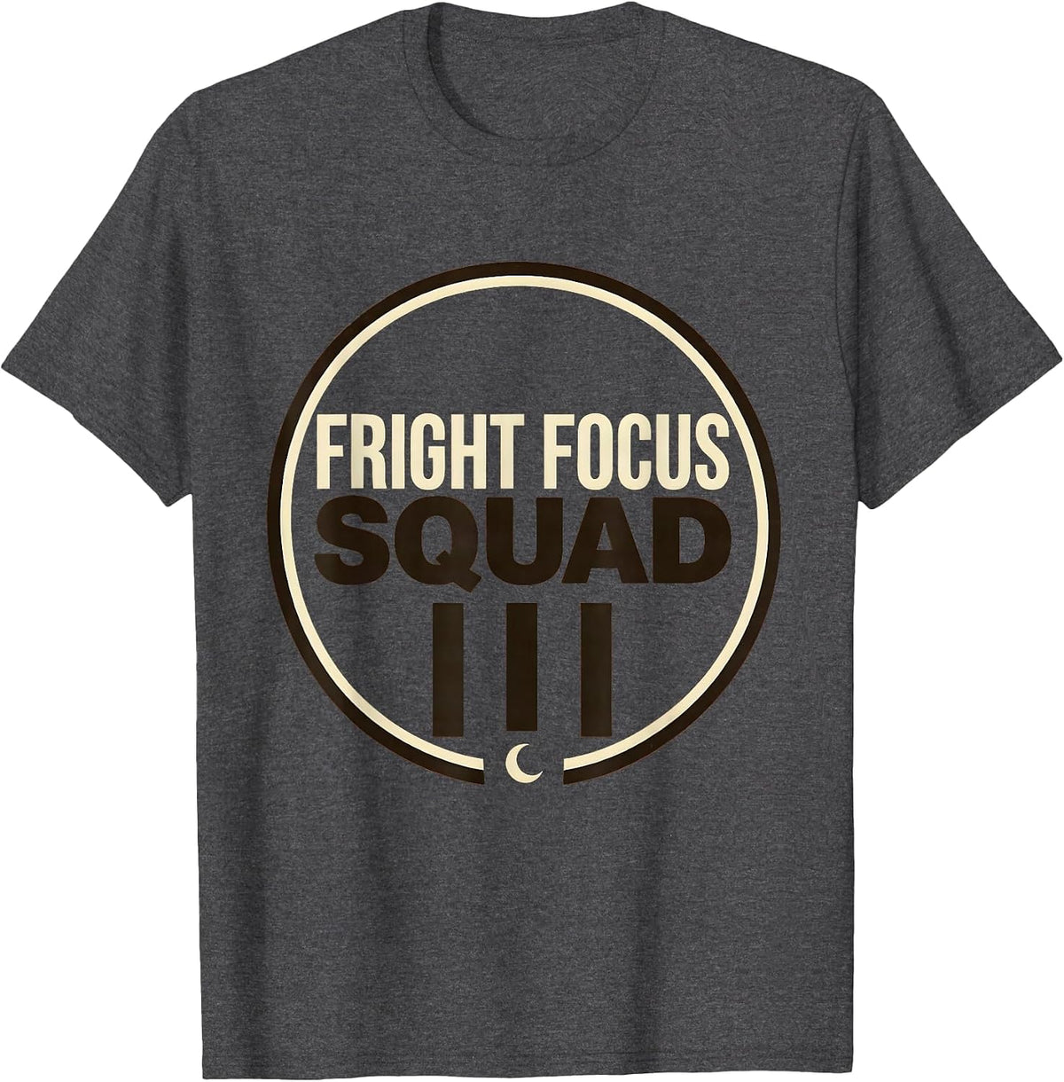 Men's Fright Focus Squad Funny Optometrist Eye Doctor Halloween T-Shirt - Dark Heather Grey