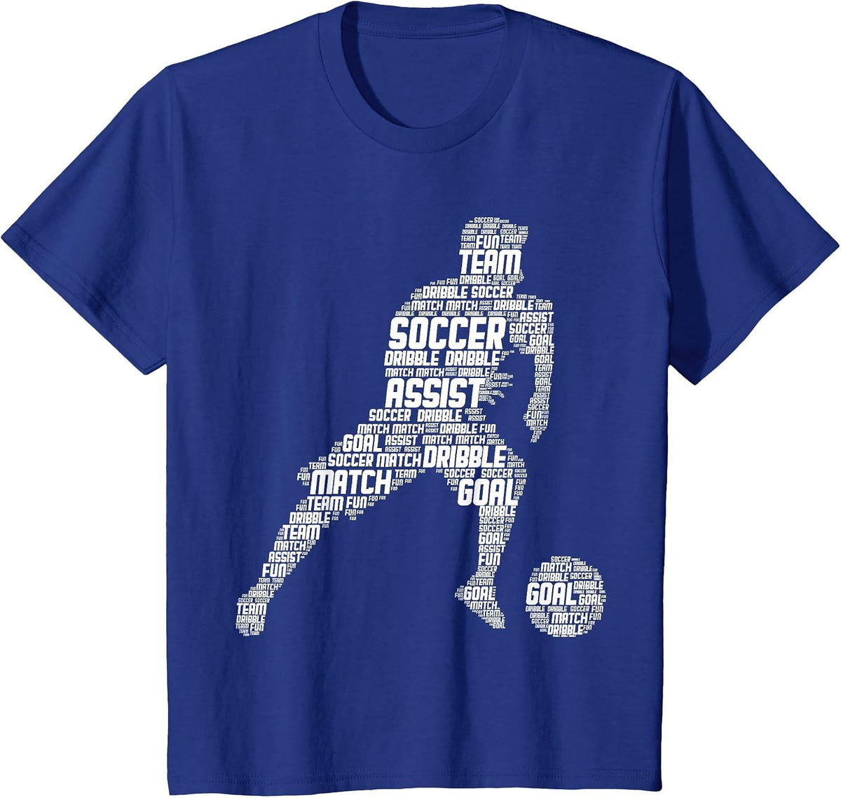 Soccer Player Boys Men Kids T-Shirt - Royal Blue