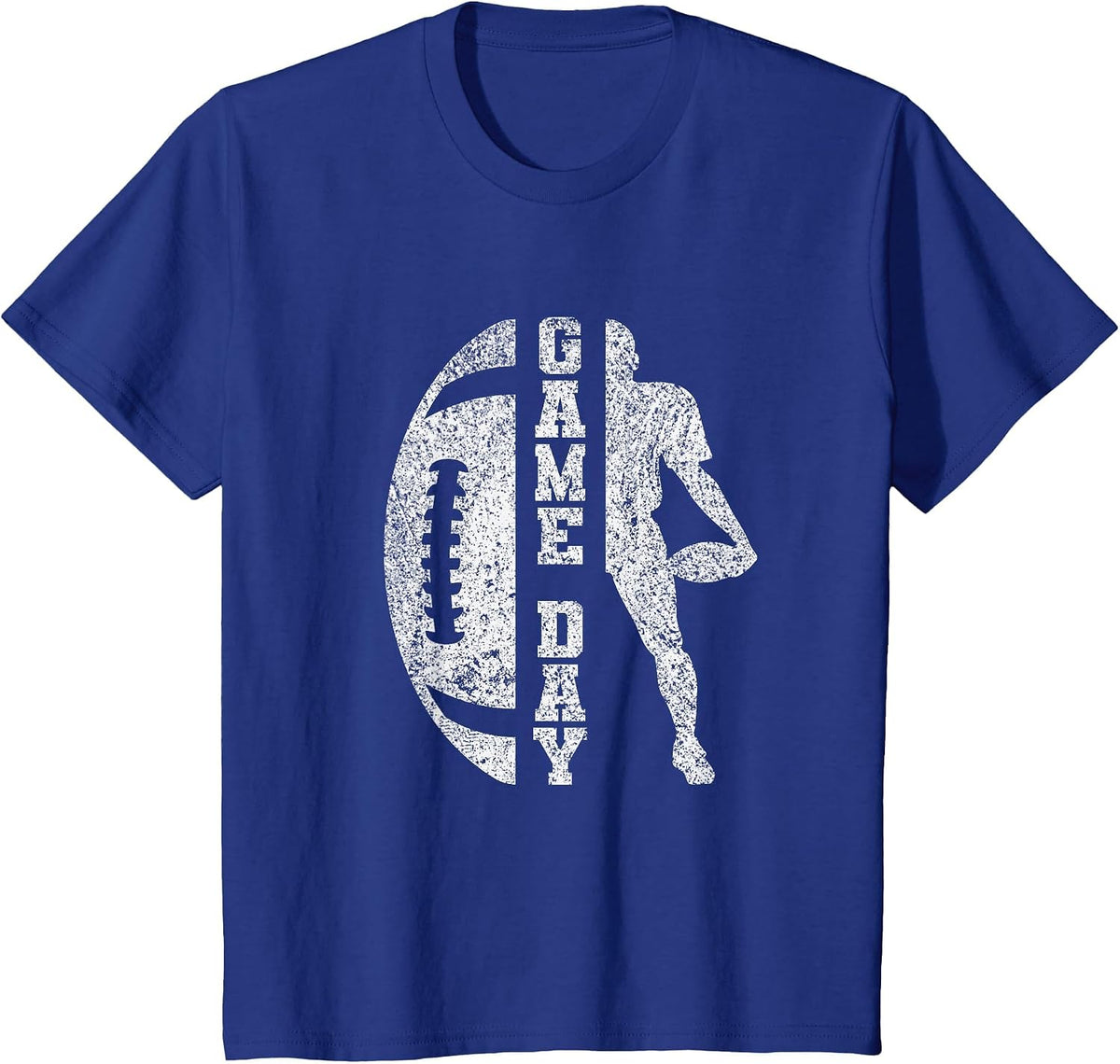 Game Day Football - Cute Football Top T-Shirt - Royal Blue