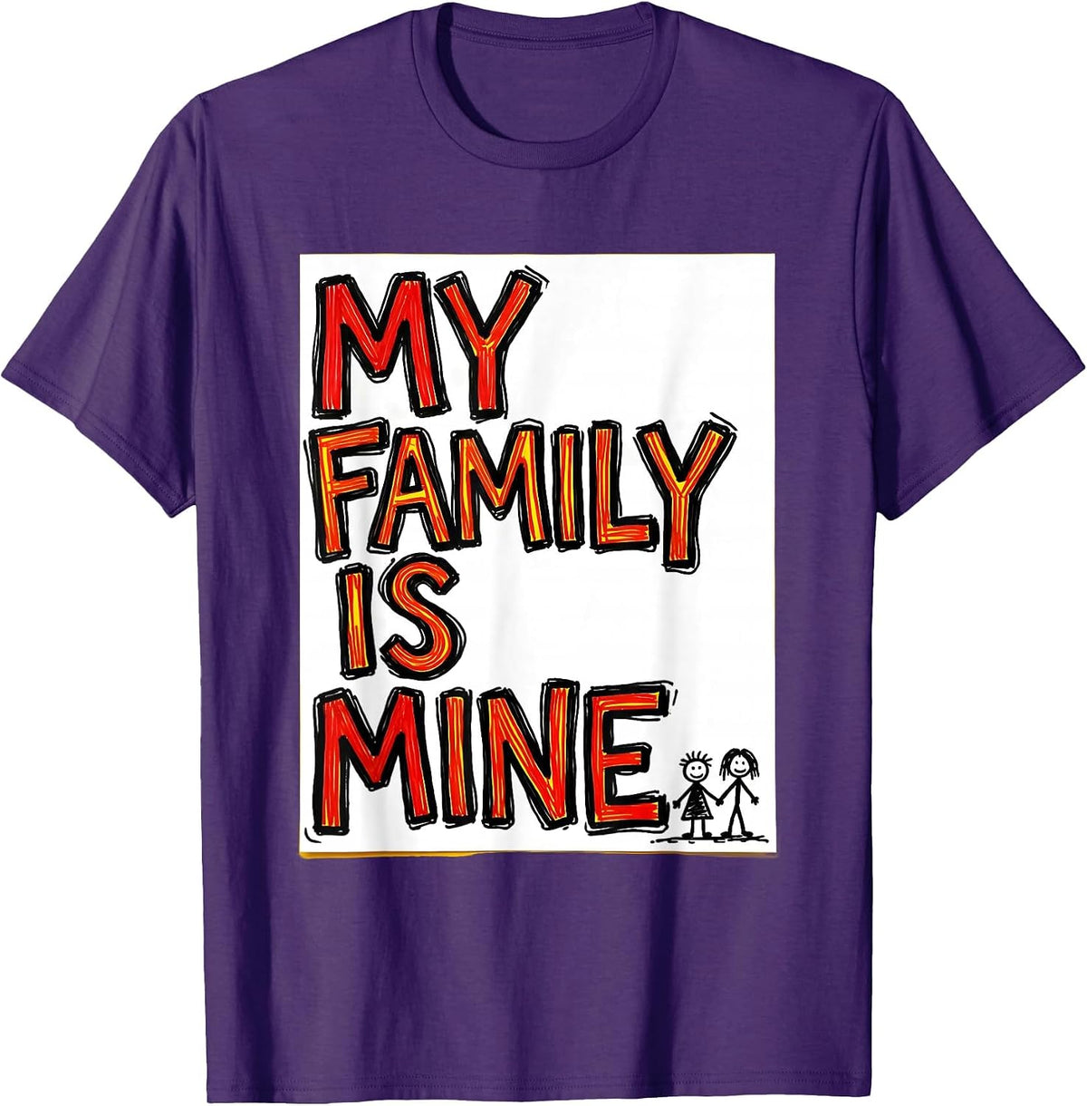 My Family Is Mine Funny Adoption Finalization Day Social T-Shirt - Purple