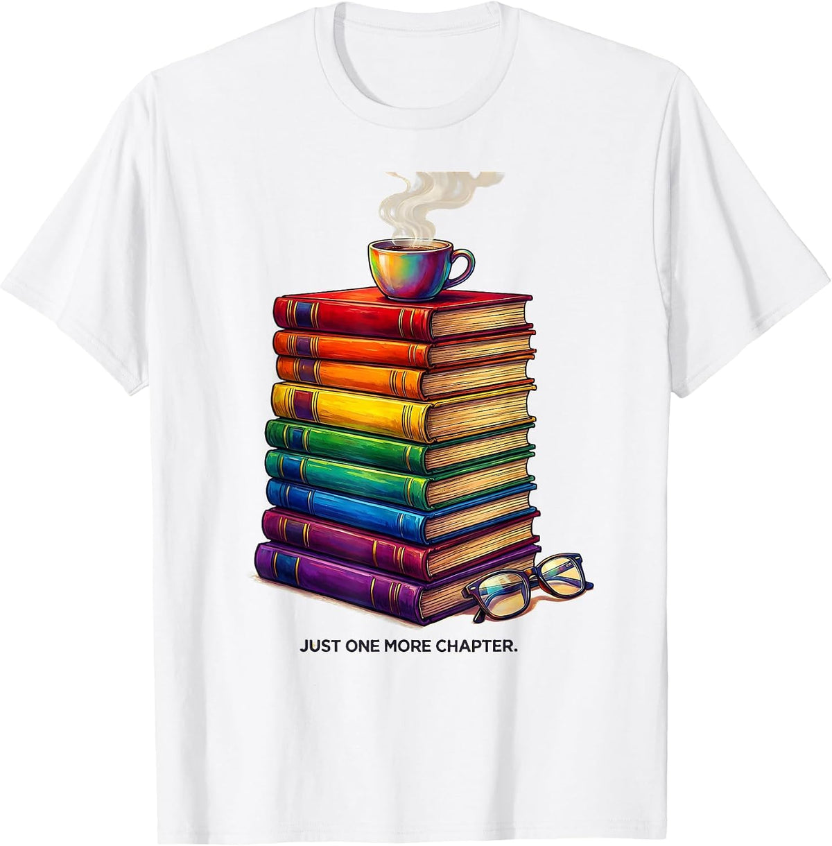 Men's Just One More Chapter Bookish Reader Design T-Shirt - White