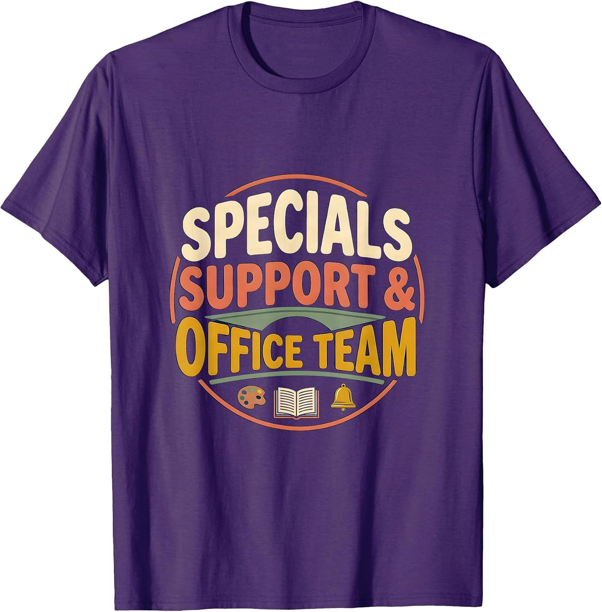 Specials Support Office Team Screenprint Poster Staff T-Shirt - Purple