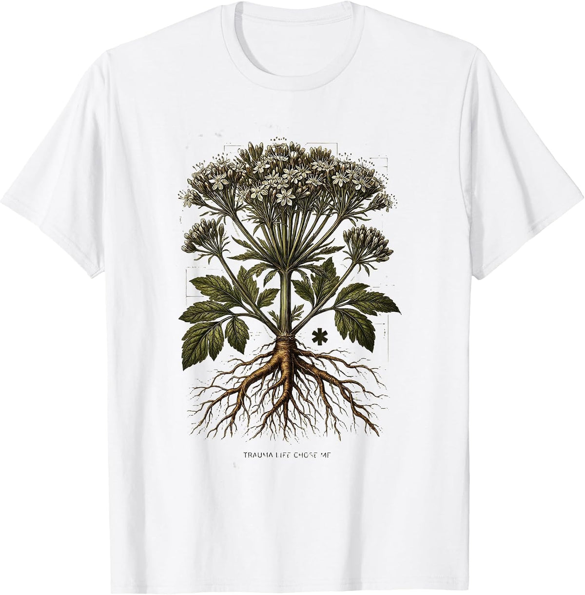 Men's Trauma Life Chose Me EMT Graphic Design T-Shirt - White