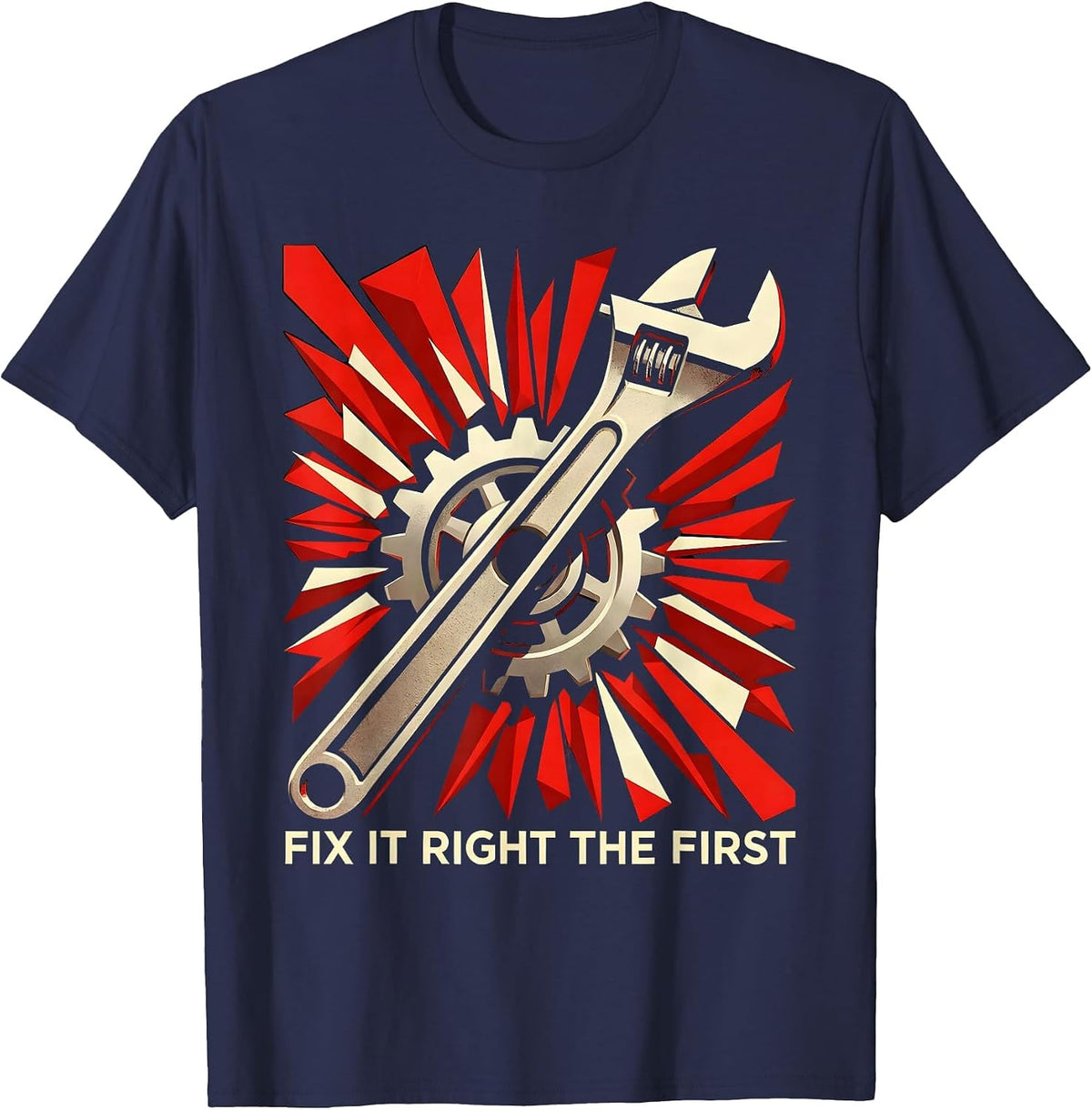 Valley Forge Automotive Fix It Right the First Time T-Shirt - Navy Blue