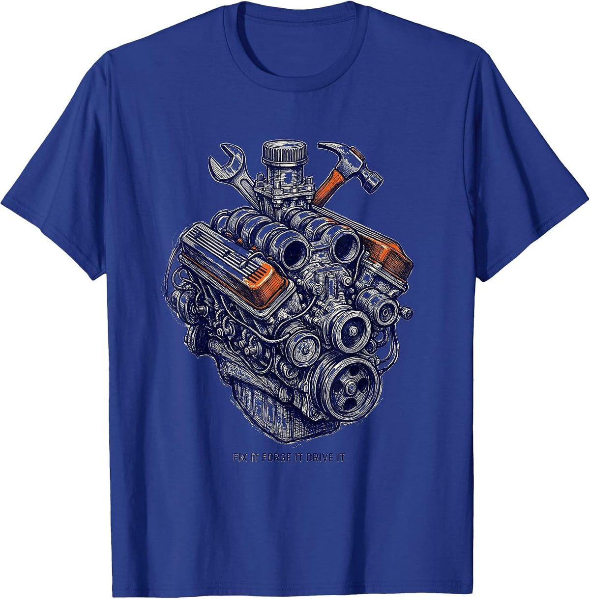 Men's Valley Forge Automotive Fix It Forge It Drive It T-Shirt - Royal Blue