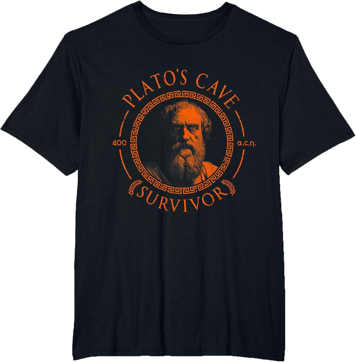 Plato's Cave Survivor Ancient Hellenistic Philosophy Plato T-Shirt - Black