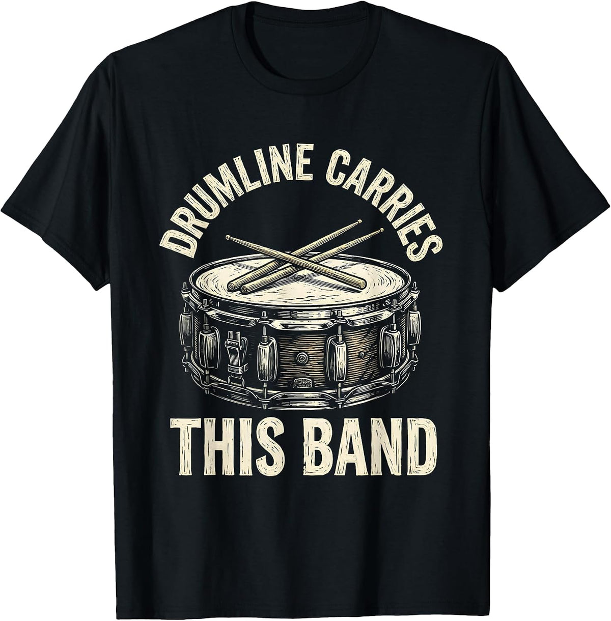 Men's Drumline Carries This Band Funny Marching Band Musician Gift T-Shirt - Black