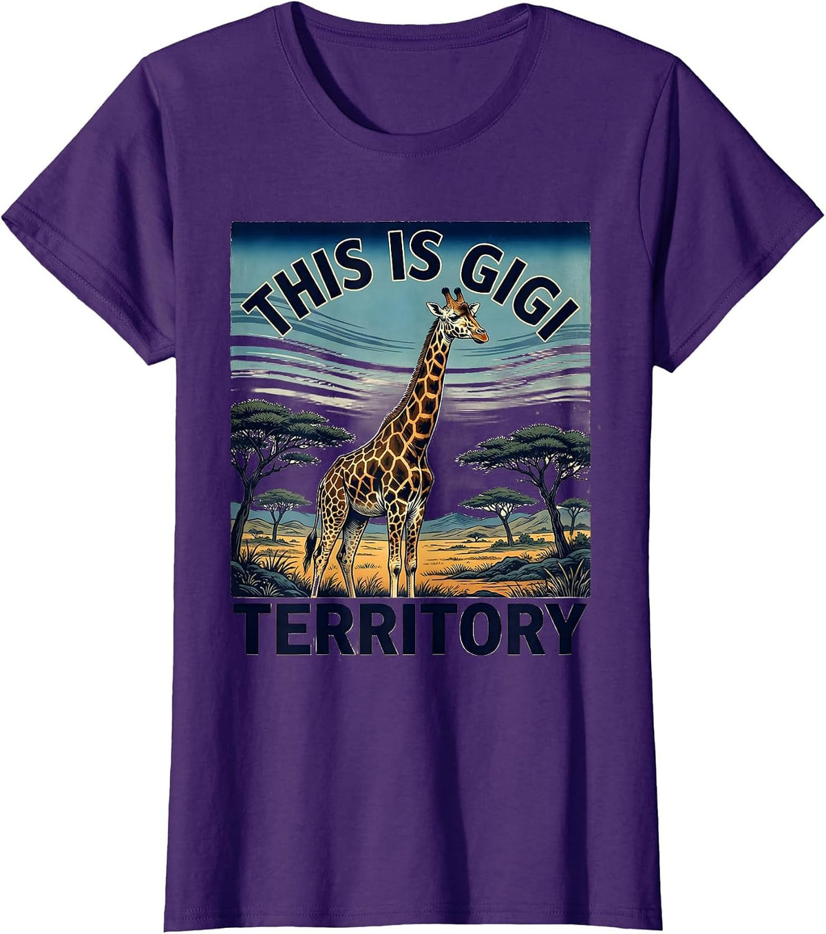 Women's This Is Gigi Territory Proud Grandma Design T-Shirt - Purple