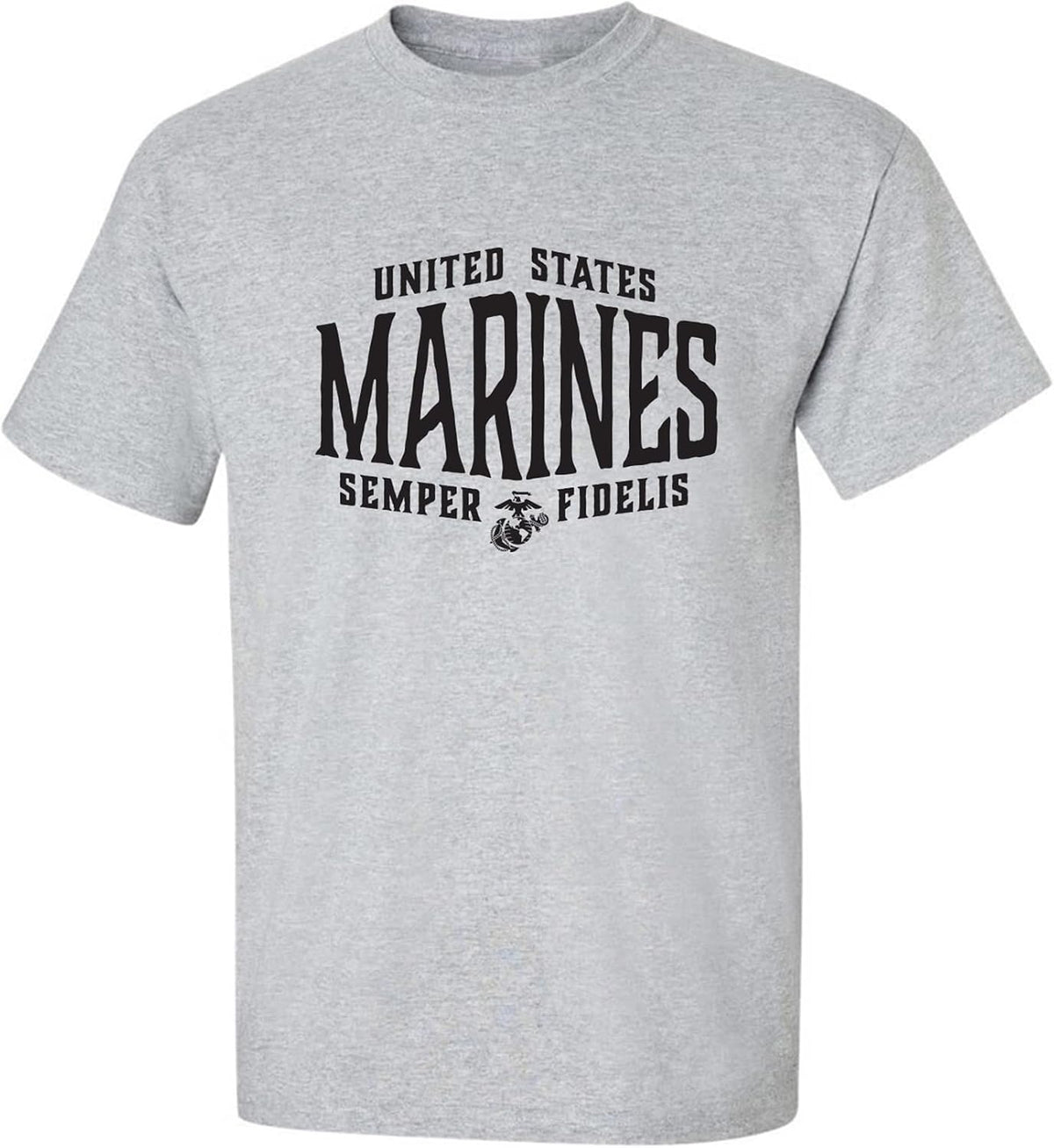 zerogravitee U.S. Marines Semper Fidelis Adult Short Sleeve T-Shirt - Sport Grey