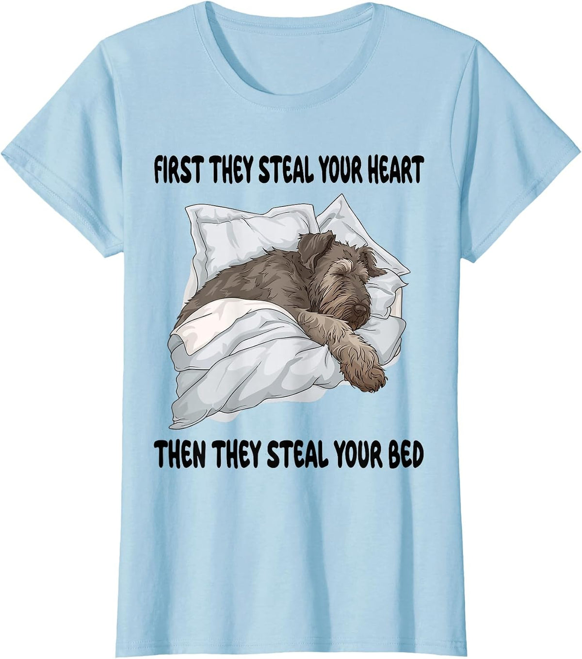 Irish Wolfhound Sleepwear Nightdress T-Shirt - Baby Blue