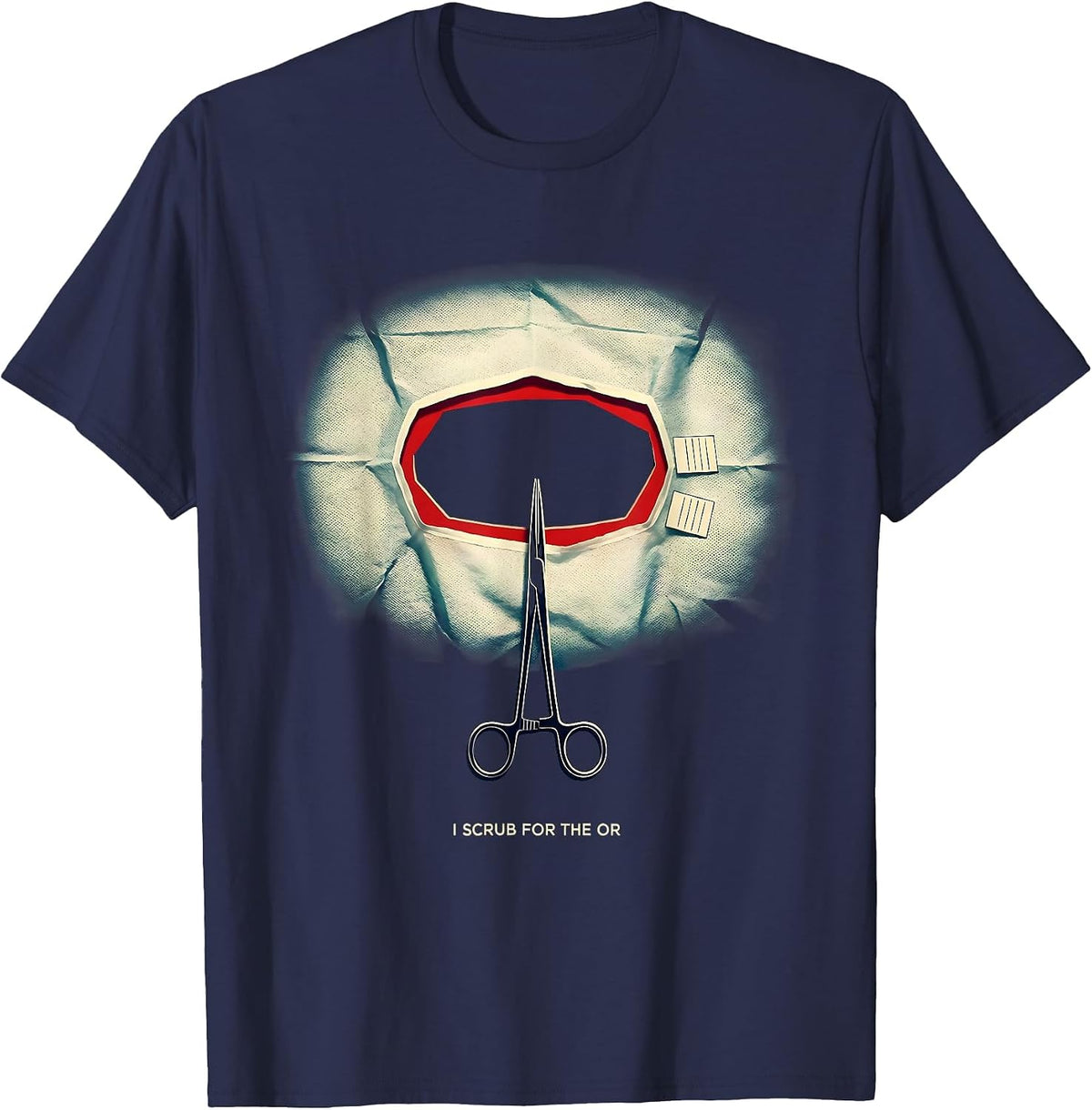 Men's I Scrub For The OR Funny Surgical Tech Occupational Pride T-Shirt - Navy Blue