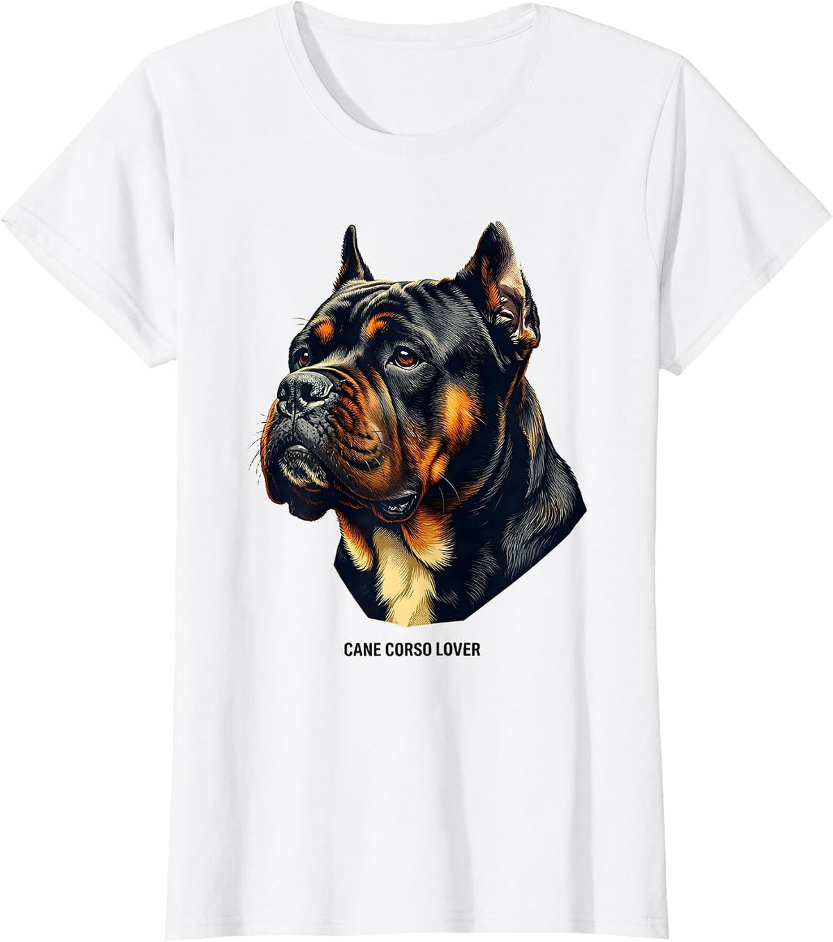Cane Corso Lover Screenprint Poster Dog Owner Pride T-Shirt - White