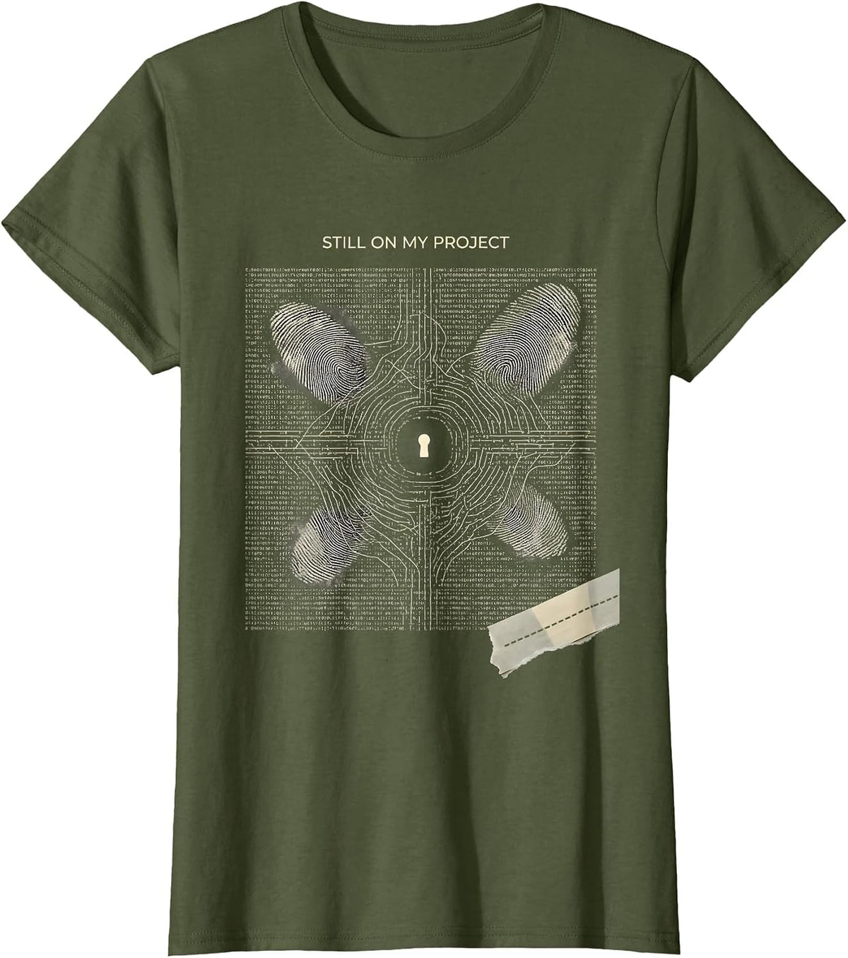 Women's Still On My Project Funny Rock Climbing Bouldering Pun T-Shirt - Olive Green
