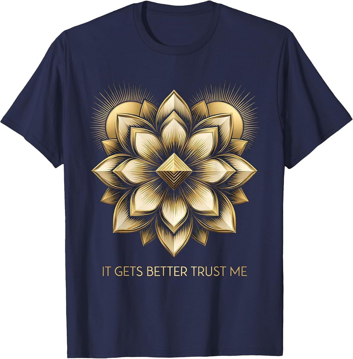 Men's It Gets Better Trust Me Mental Health Matters T-Shirt - Navy Blue