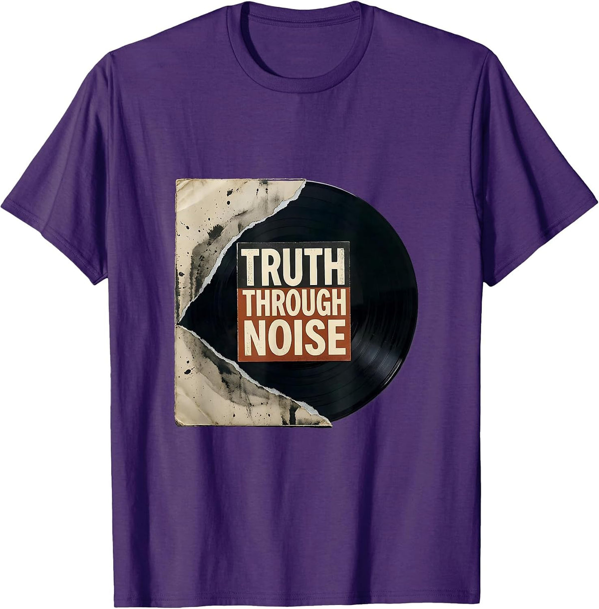 Truth Through Noise Vintage Punk Rock Music Fan T-Shirt - Purple