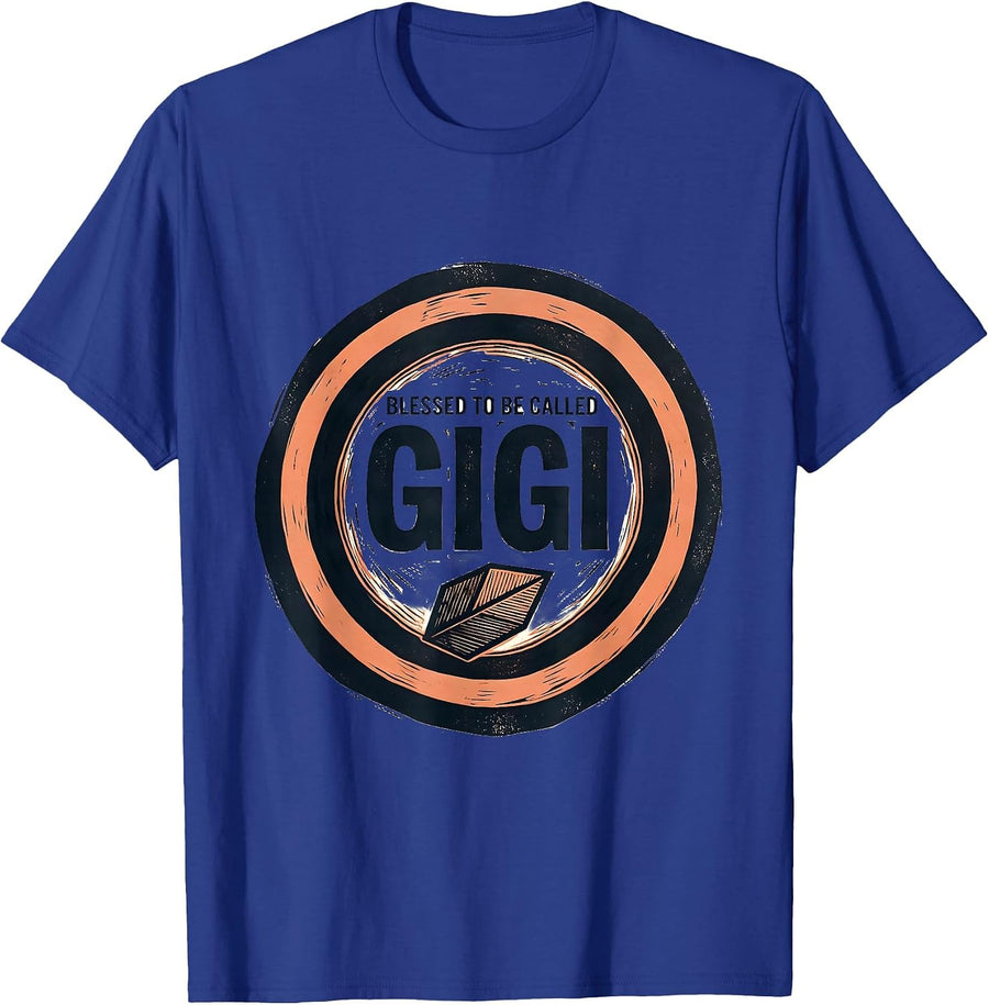 Blessed To Be Called Gigi Sentimental Grandmother Gift T-Shirt - Royal Blue