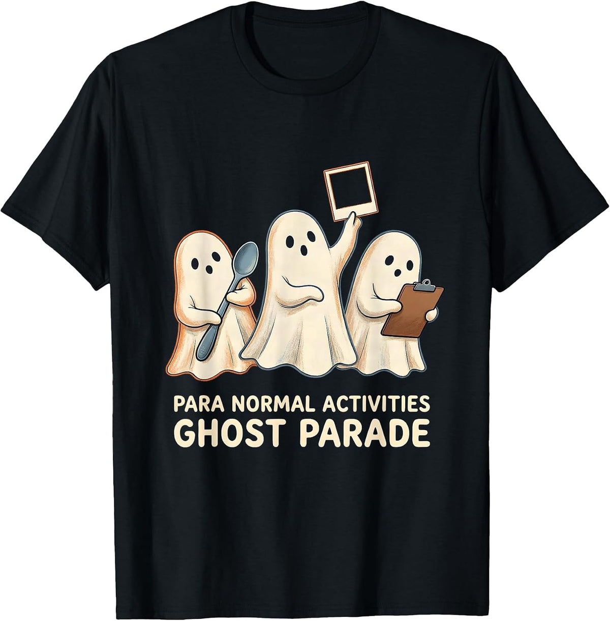 Men's Para Normal Activities Ghost Parade SPED Teacher Halloween T-Shirt - Black